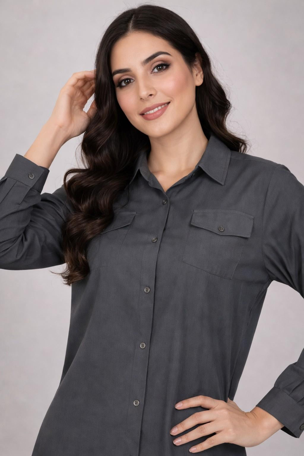 Charcoal Grey Cotton Co-Ord Set