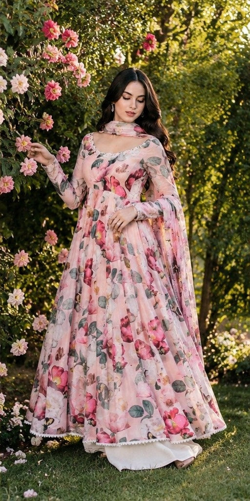 Rose Garden Luxury Anarkali Set