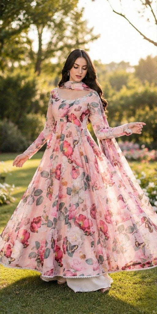 Rose Garden Luxury Anarkali Set